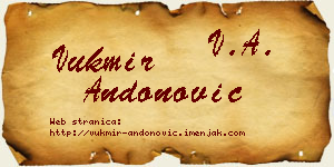 Vukmir Andonović vizit kartica